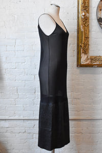 1990’s | Krizia Poi | Sheer Maxi Dress with a Textured Bottom
