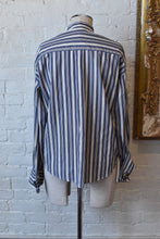 Load image into Gallery viewer, 1990&#39;s | Romeo Gigli | Blue and White Button Down with Decorative Buttons
