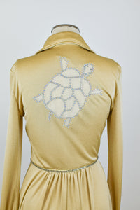 1970’s | Champagne Dress with Turtle Cutout
