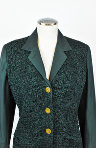Jean Paul Gaultier Femme | Forset Green Woven Blazer