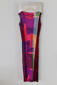 Issey Miyake Pleats Please | Mesh and Pleated Photo Print Dress