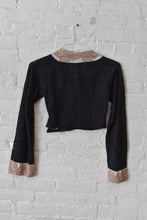 Load image into Gallery viewer, 1990’s | Voyage Invest in the Original | Sheer Black Crop Top with Asymmetrical Buttons
