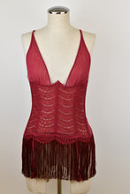 Load image into Gallery viewer, 1990’s | Marvel La Perla | Red Lace and Fringe Bustier
