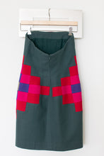 Load image into Gallery viewer, Fall 1991 | Christopher Francis Roth | Amish Quilt Inspired Strapless Dress
