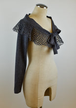 Load image into Gallery viewer, 1990’s | Angelo Tarlazzi | Knit Shrug with a Crochet Collar
