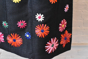 Y2K | Moschino Jeans | Textured Sundress with Raffia Flowers