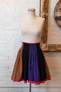 1980’s | Kenzo | Corduroy Paneled Mini Skirt