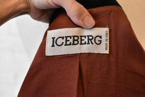 1990's | Iceberg | Velvet Jacket with Sequins and Cartoon Cars