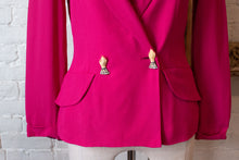 Load image into Gallery viewer, 1990’s | Lolita Lempicka | Magenta Blazer with Novelty Hand Buttons
