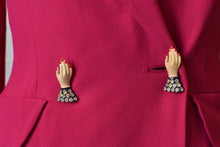 Load image into Gallery viewer, 1990’s | Lolita Lempicka | Magenta Blazer with Novelty Hand Buttons
