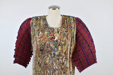 Load image into Gallery viewer, 1980’s | Ellen Hauptli | Marbled &amp; Plaid Pleated Dress
