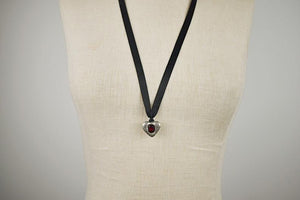 1990's | Todd Oldham|  Pewter Heart Pendant Necklace