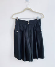 Load image into Gallery viewer, 1980&#39;s | Mondi | Black Pleated Shorts
