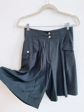 Load image into Gallery viewer, 1980&#39;s | Mondi | Black Pleated Shorts
