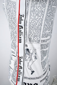 1990's | John Galliano | Newspaper Print Top
