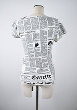 Load image into Gallery viewer, 1990&#39;s | John Galliano | Newspaper Print Top
