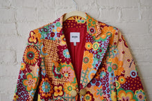 Load image into Gallery viewer, Moschino Jeans | Psychedelic Floral Print Jacket with Brass Chain Closure
