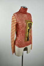 Load image into Gallery viewer, 1990&#39;s | Jean Paul Gaultier | Mesh Turtleneck with a Jungle Print and Abstract Figure
