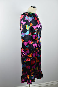 1980's | Carolina Herrera for Neiman Marcus | Silk Dress with Bow Print