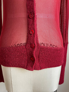 Jean Paul Gaultier Red Mesh Cardigan