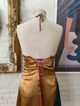 Load image into Gallery viewer, Y2K| Voyage Passion | Slinky Corset Back Halter Dress
