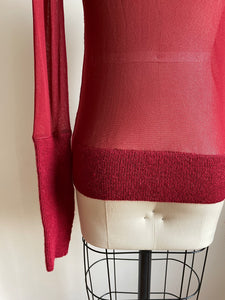 Jean Paul Gaultier Red Mesh Cardigan