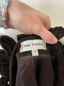 1990’s | Anne Fontaine | Ruffled Velvet Jacket