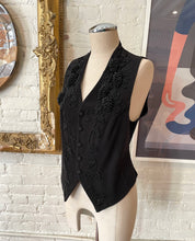 Load image into Gallery viewer, 1990’s | Vivienne Tam | Black Vest with Intricate Beading
