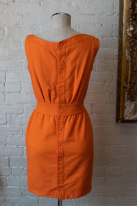 1990’s | Thierry Mugler | Orange Asymmetrical Dress
