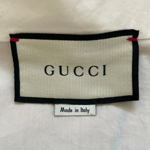 Gucci | White Blouse with Flower Brooch